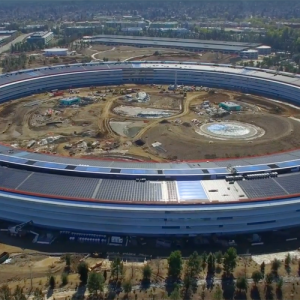 apple park drone footge