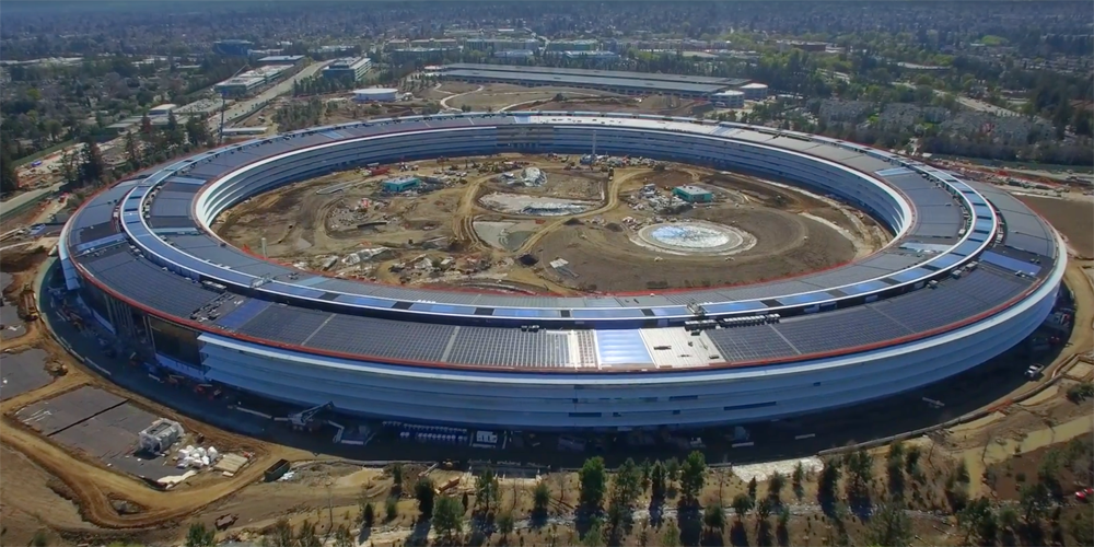 apple park drone footge